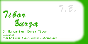 tibor burza business card